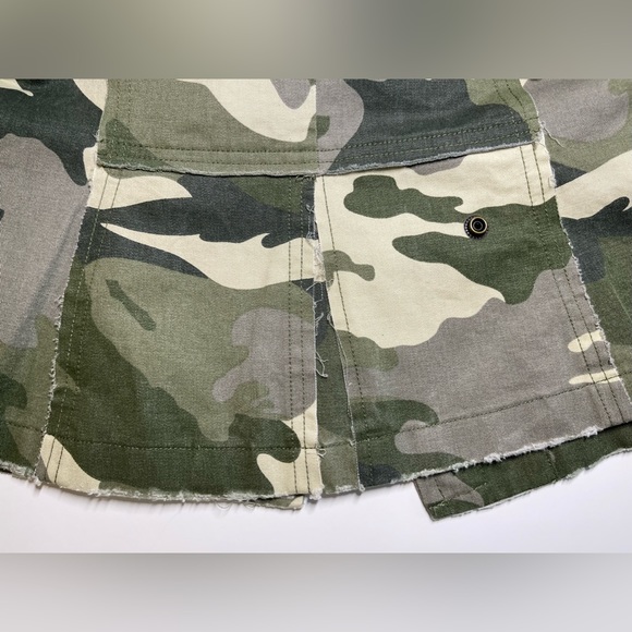 NWT Zadig & Voltaire Virginia Khaki Camo Print Button Front Jacket Small $598 - Picture 5 of 16